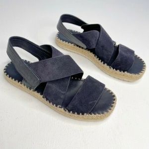 VINCE Tenison suede sandals Size 10 Coastal Blue